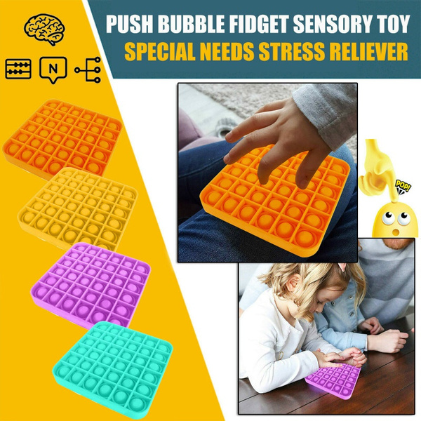 3pcs Push Pop Bubble Sensory Fidget Toy Autism Stress Relief Silent Classroom AU 