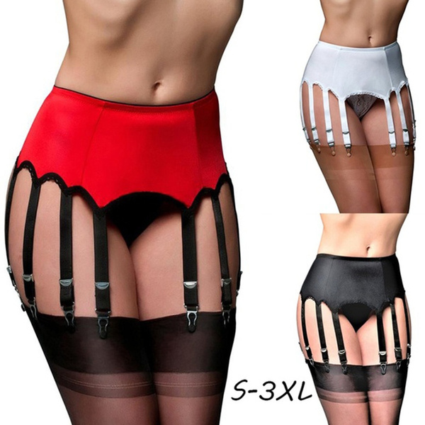 Women Men Unisex Sturdy Thigh High Sock Garter Belt with Metal Clips | Wish