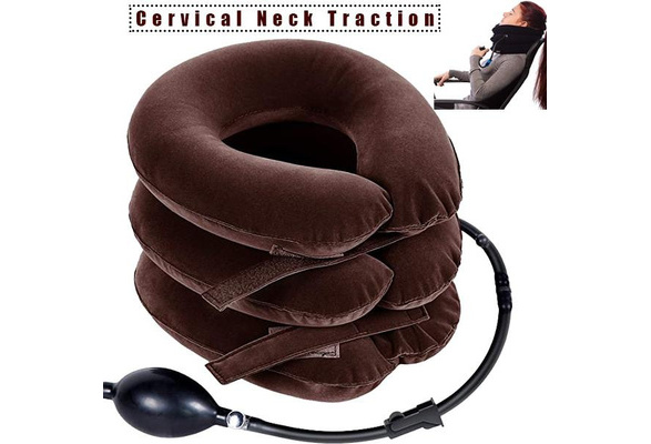  Pinched Nerve Neck Stretcher Cervical Traction Device for Home  Pain Treatment, Inflatable Spinal Decompression Collar Unit Muscle Strain  Injury Relief