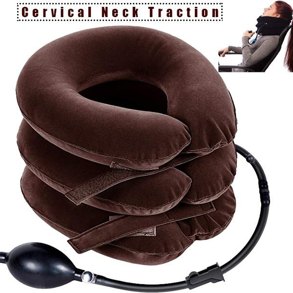  Pinched Nerve Neck Stretcher Cervical Traction Device for Home  Pain Treatment, Inflatable Spinal Decompression Collar Unit Muscle Strain  Injury Relief