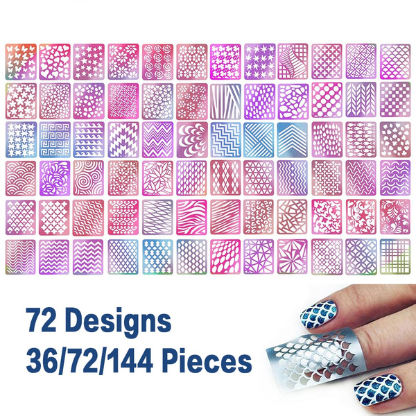 Laser Hollow Nail Vinyls Nail Stencil Stickers Transfer Guide Template Heart Star Fish Nail Art Decals Nail Decoration Stickers, 36/72/144PCS | Wish Laser Hollow Nail Vinyls Nail Stencil Stickers Transfer Guide Template Heart Star Fish Nail Art Decals Nail Decoration Stickers, 36/72/144PCS | Wish