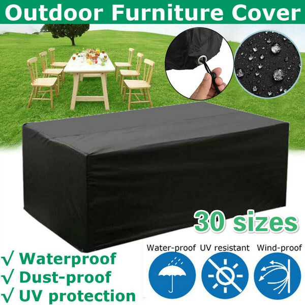 Garden Patio Furniture Cover Seat Waterproof Patio Rattan Cube Table Outdoor In 