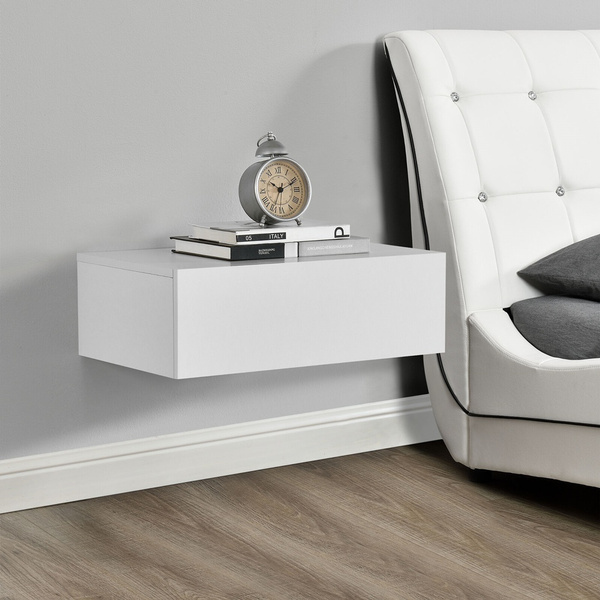 Modern Wall‑Mounted Floating Bedside Table Nightstand Shelf With Drawer