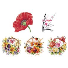 crossstitch, Flowers, art, Home Decor
