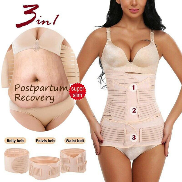 3in1 Postpartum Support Recovery Belly Waist Pelvis Belt Postnatal Shapewear  Slimming Girdle for Women After Birth Waist Trainer Band Wrap