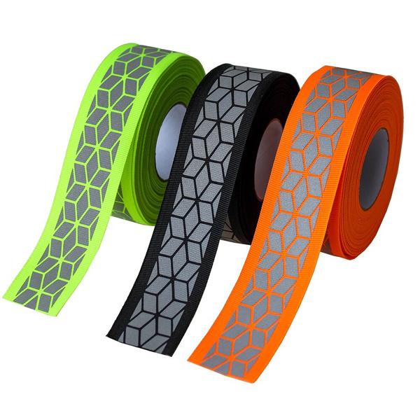 Silver Reflective Webbing Ribbon DIY Fabric Tape For Clothing Sew on ...