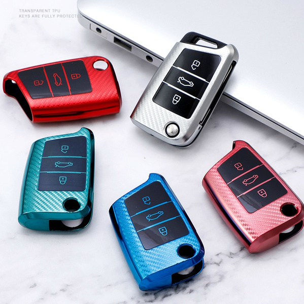 TPU Soft Car Remote Control Key Protector Car Smart Key Cover Fob Case  Cover Shell for VW Volkswagen Golf Polo Touran Tiguan B8 for Skoda for SEAT