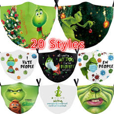 Funny, mouthmask, Christmas, grinch