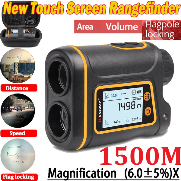 SNDWAY 1500M Handheld Digital Laser Distance Meter Hunting Rangefinder 
