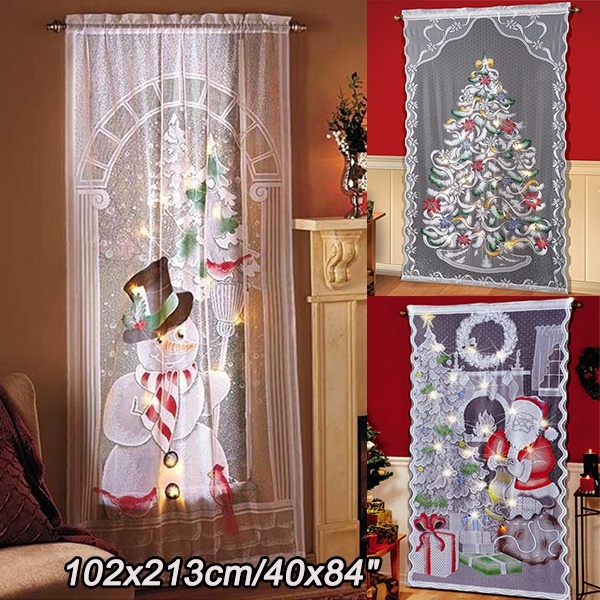 lighted christmas curtains