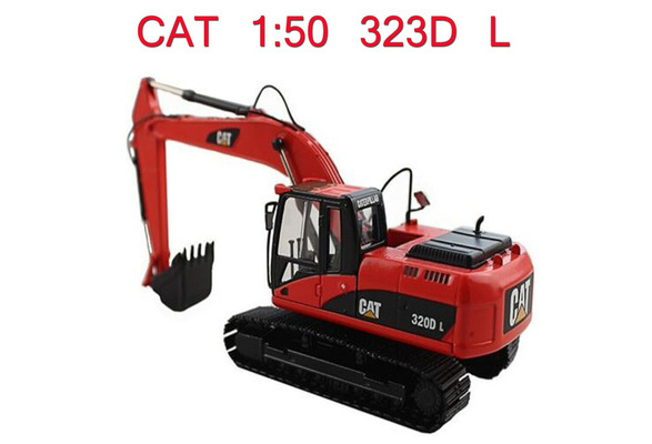 1:50 CAT 323D L Diecast Wheel Loader Model Excavator Red Engineering Vehicle 