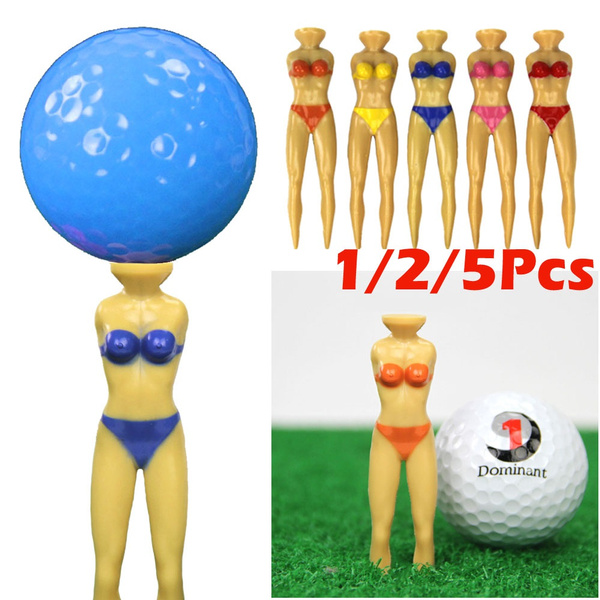 1/2/5Pc Golf Tee Bikini Golf Tees Funny Golf Gift Naked Lady Woman Manikin  Plastic Golf Equipment Accessories