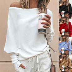 off shoulder top, Fashion, Sleeve, pullover sweater
