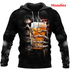 3D hoodies, Fashion, skull, teenclothe