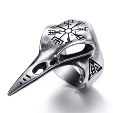 Steel, vintage ring, Stainless Steel, compassring
