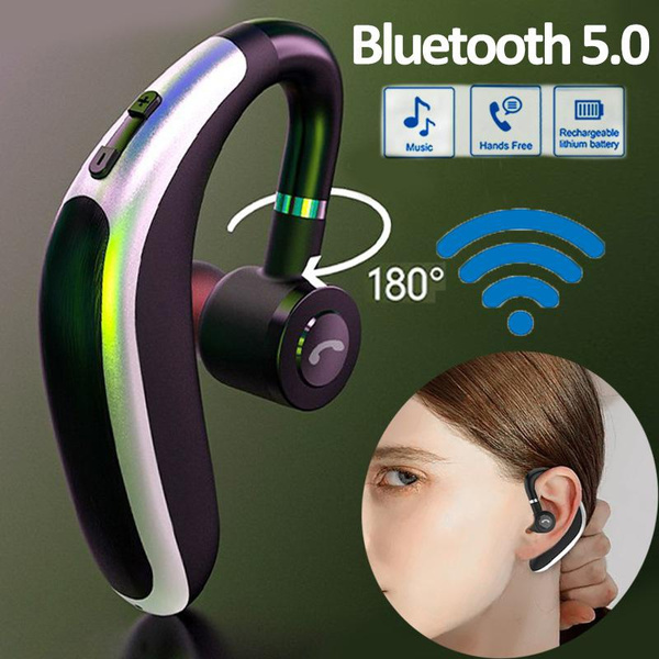 Wireless 5.0 Headset, Waterproof Sport Bluetooth Earpiece, Business Earhook Earphones, Driving Trucker Headset Earbuds Noise Cancelling with Microphone, for Android Windows Smartphone | Wish
