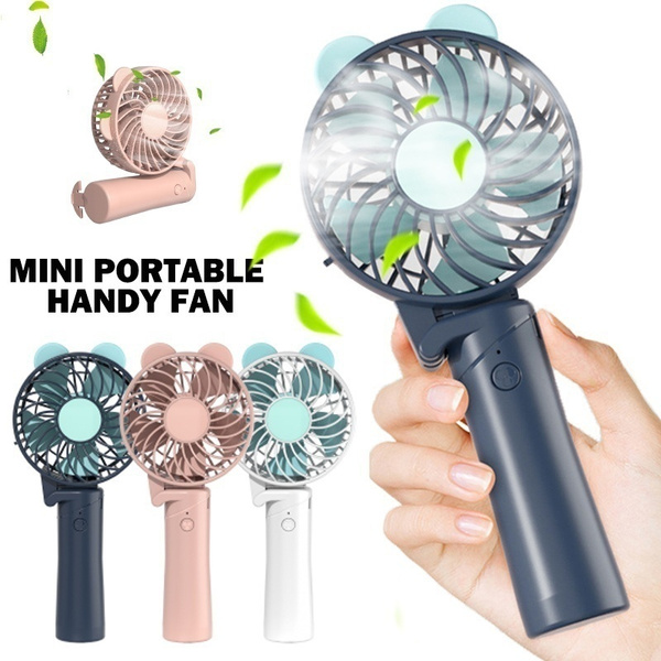 Mini Hand-held Fan USB Rechargeable Portable Folding Desk Fan
