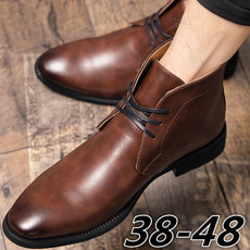 casual shoes, mensdressboot, mensleatherankleboot, Lace