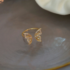 butterfly, mouth, 14k, gold