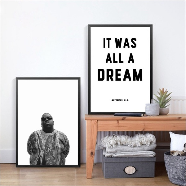 It Was All a Dream Wall Print Hip Hop Lyrics Print Biggie Smalls