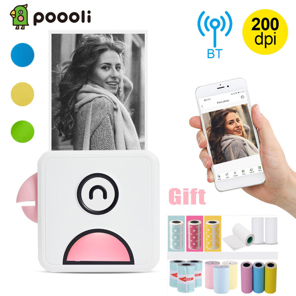 Poooli L1 Pocket Thermal Printer 58mm Wireless BT Printer 200dpi Free with  1 Roll Thermal Paper for Printing Labels Lists Photos Making Journals Hand  Account Planner Compatible with Android IOS | Wish