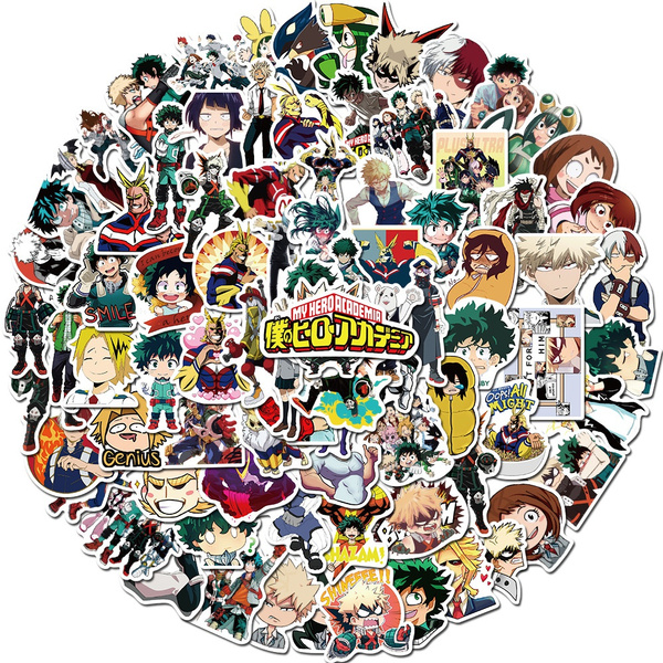 25pcs-100pcs My Hero Academia stickers Anime Stickers Mobile Phone Case  Trunk Waterproof Stickers | Wish