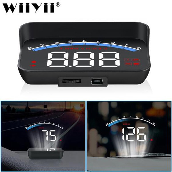 WiiYii HUD M6S Car Head up display Auto Electronics KM/h MPH OBD2 Overspeed  Security Alarm windshield Projector display car