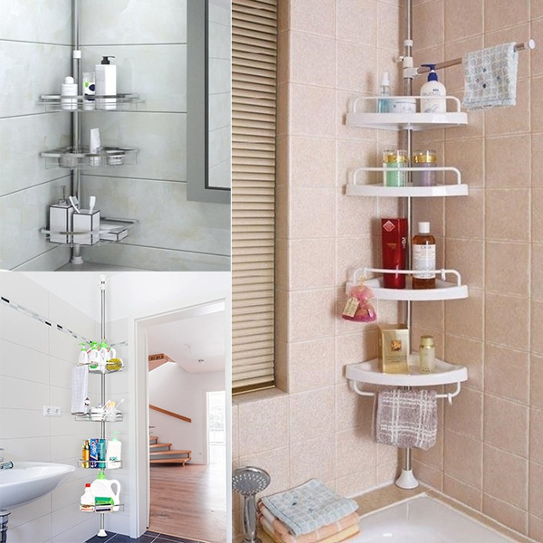 Multipurpose Bathroom Corner Shelves, Shower Storage Rack For