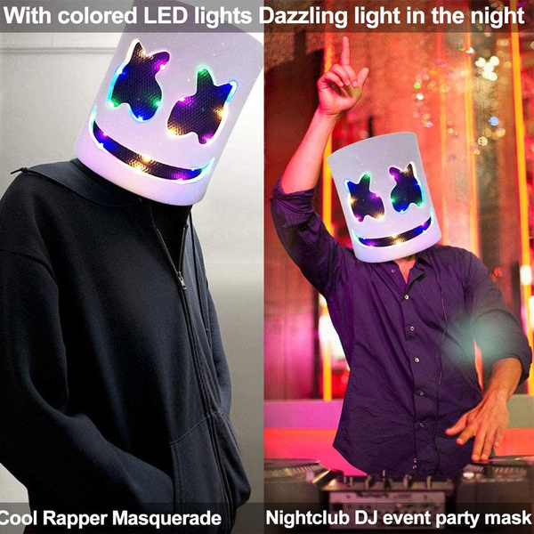 Full Head Mask LED Helmets for Music Festival Costume Party WeGuard DJ Mask 