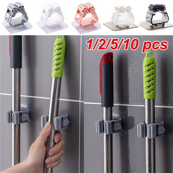 BROOM HOLDER WALL MOUNT SELF ADHESIVE BROOM GRIPPER