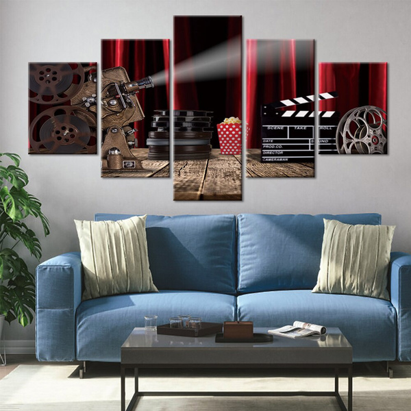5 Pieces Film Projector Painting Wall 