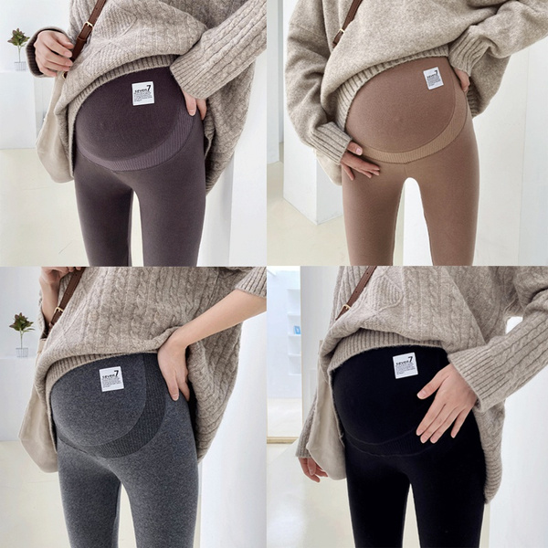 Winter Thicken Warm Nylon Maternity Legging Plus Velvet Thermal High Waist  Belly Yoga Pants Clothes for Pregnant Women Pregnancy - AliExpress