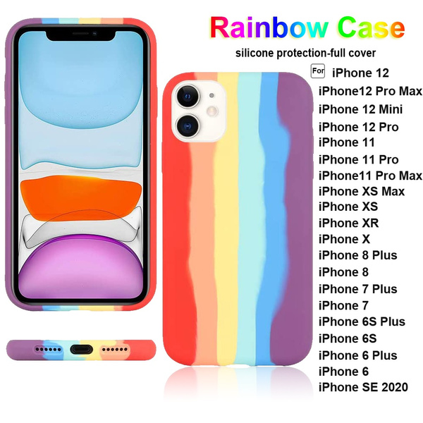 Rainbow Silicon Case iPhone 6 6s Plus Rainbow Case iPhone 7 8 