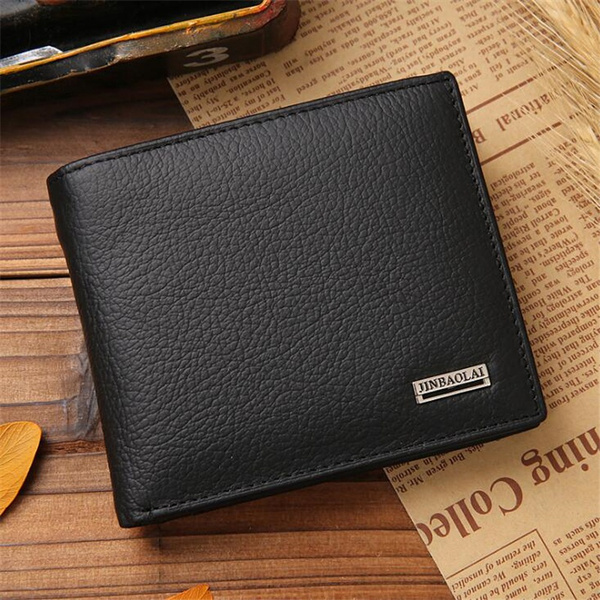 Genuine Leather Mens Slim Wallet Bifold Credit ID Card Holder Purse Money  Clip | eBay