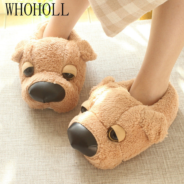 Funny Home Slippers Indoor Floor Shoes Cute Animal Dog Shoes