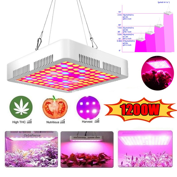 1200W LED Grow Light Hydro Full Spectrum Hydroponic Plant Vegs Flower Lamp Panel