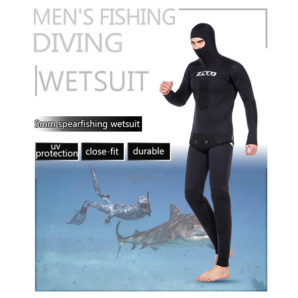 5sizes spearfishing fishcatch wetsuit 5mm Camo scuba wetsuits fish hunting  suit split 2 piece camouflage wet suit