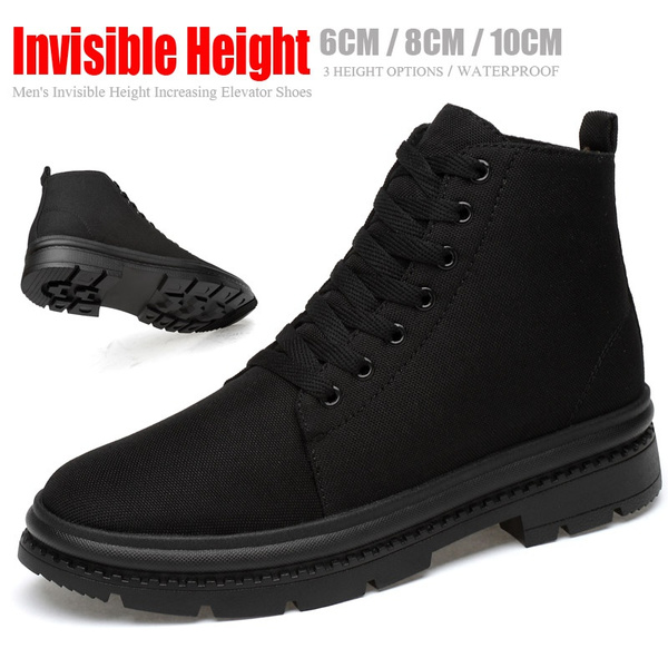 Men's Height Increasing Boots Casual Invisible Elevator Shoes New Fashion Shoes