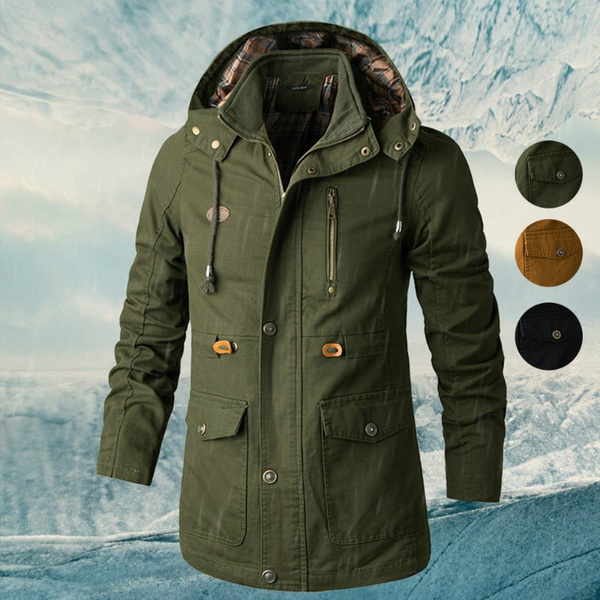 Mens Warm Winter Coat Waterproof Tactical Military Jackets Combat