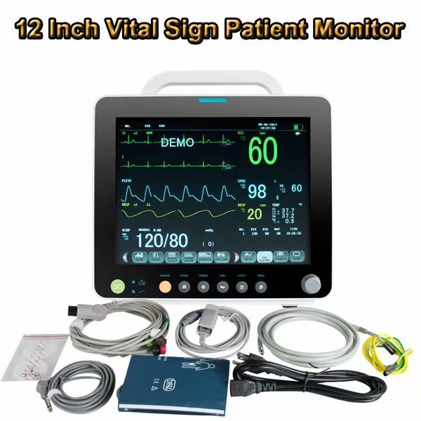 High Quality Portable 12 Inch Vital Sign Patient Monitor 6 Parameter ...