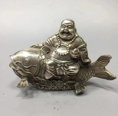 Antique, Brass, fish, Ornament