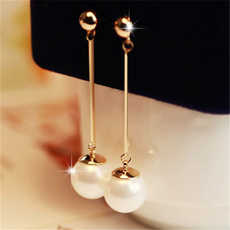 longtasselearring, pendantearring, gold, Pearl Earrings