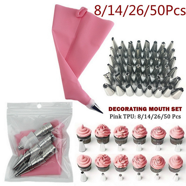 InnoGear 32-Pieces Cake Piping Nozzles Tips Kits with 2 Reusable Pipin