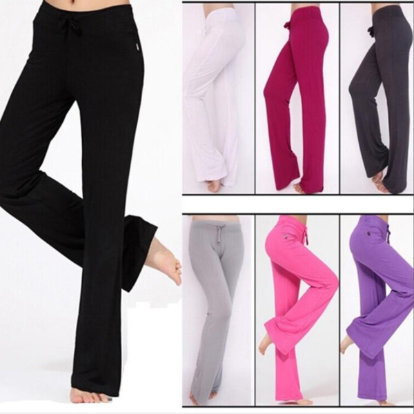 Women's Soft Comfy Cotton Spandex Yoga Sweat Lounge Gym Sports Athletic  Pants