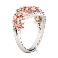 Sterling, Flowers, Rose Gold Ring, Gifts