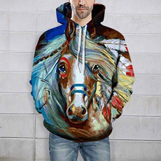 3D hoodies, horse, hoodies for women, Animal