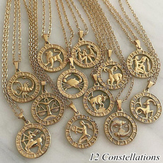 constellationnecklace, pisce, Chain Necklace, Jewelry