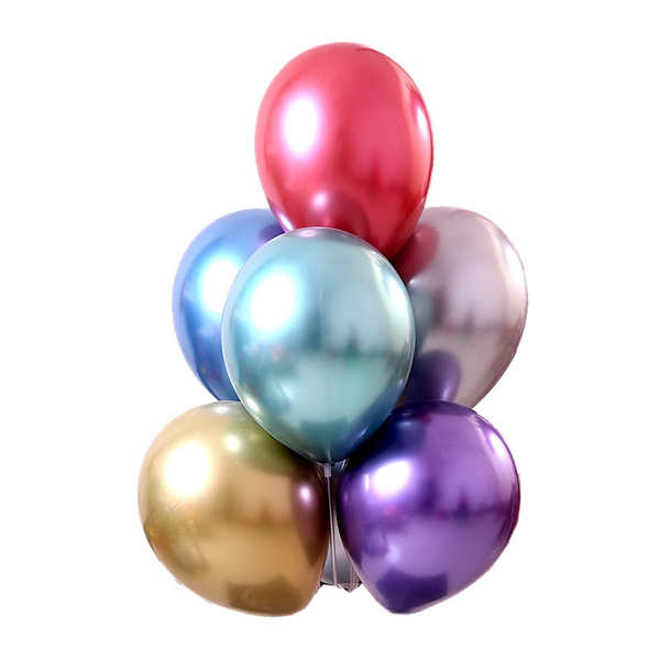 Ballon violet métal latex