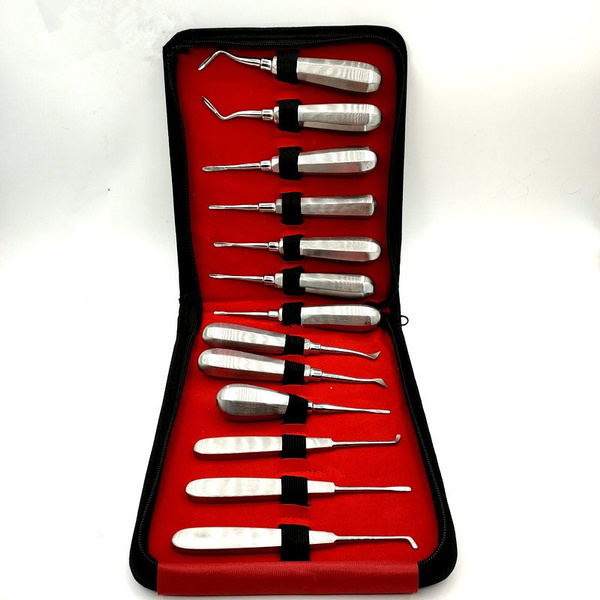13pcs Dental Elevator Set Teeth Extraction Tooth Extracting Forceps