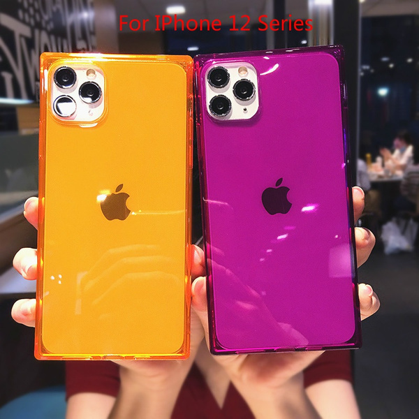 For Iphone 12 Case Glitter Square Phone Case For Iphone 12 Mini 12 Pro 12 Pro Max Se 11 Pro Max Xr X Xs Max 7 8 Plus Clear Case Soft Tpu Back Cover Wish